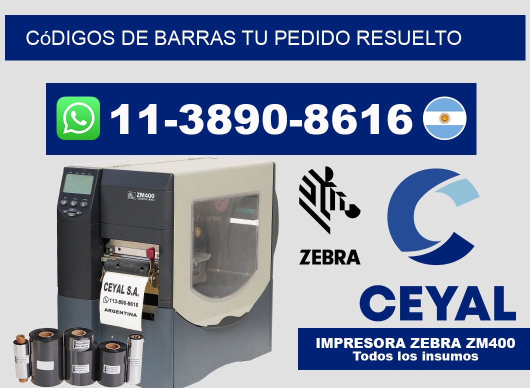 códigos de barras Tu pedido resuelto