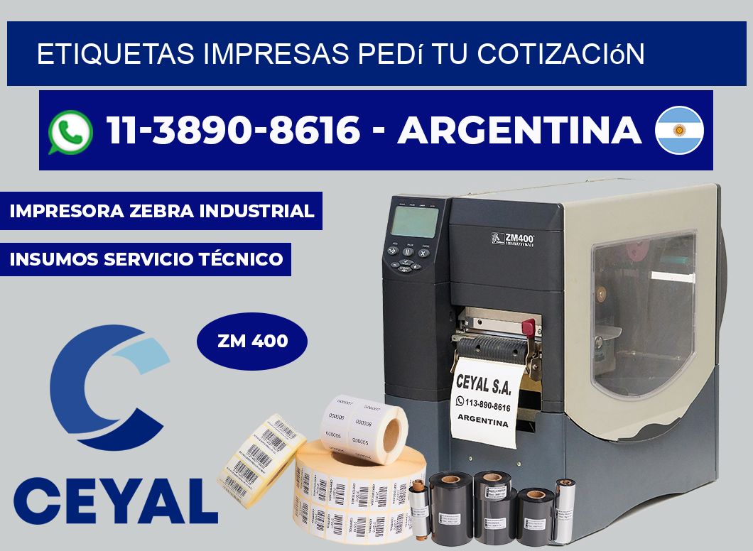 etiquetas impresas Pedí tu cotización