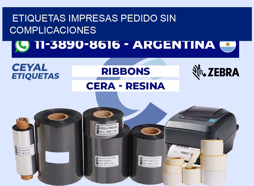 etiquetas impresas Pedido sin complicaciones