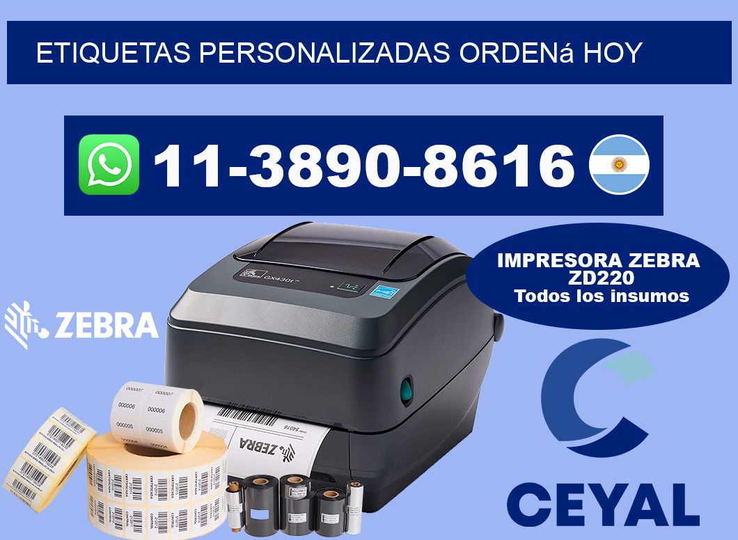 etiquetas personalizadas Ordená hoy