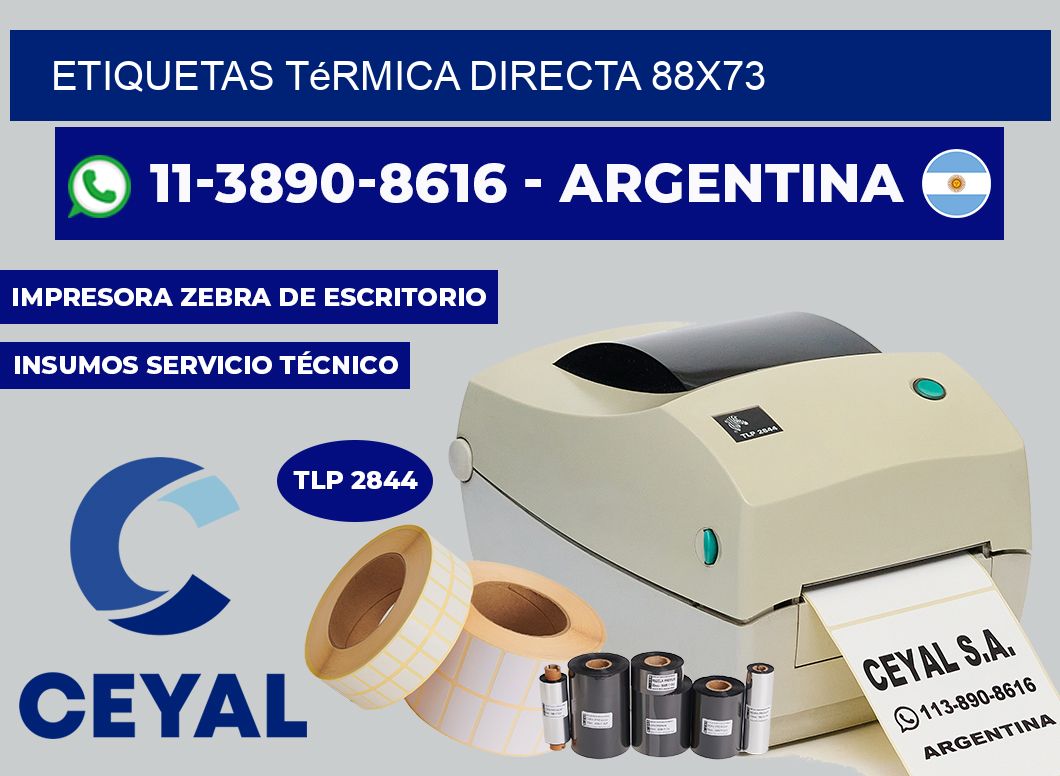 etiquetas térmica directa 88×73