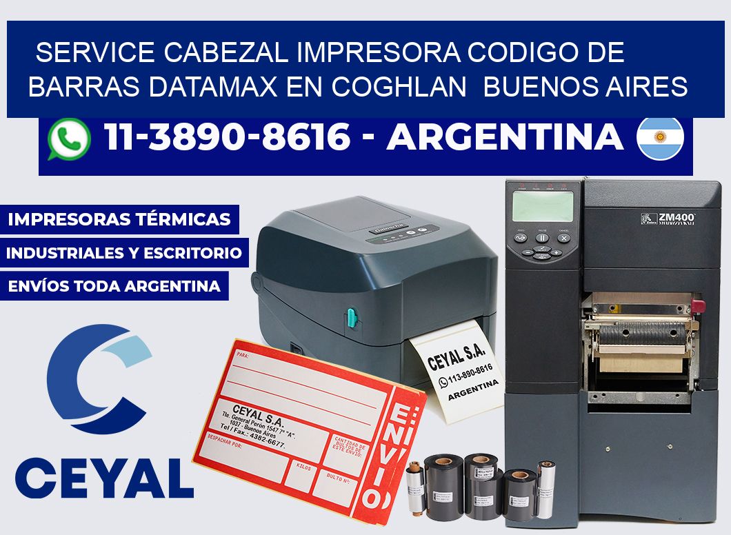 service cabezal impresora codigo de barras Datamax en Coghlan Buenos Aires