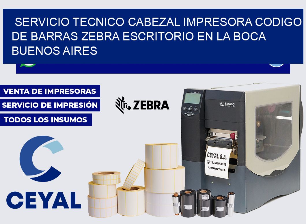 servicio tecnico cabezal impresora codigo de barras zebra escritorio en La Boca Buenos Aires