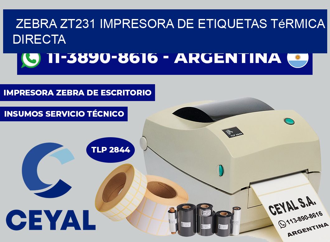 zebra ZT231 impresora de etiquetas térmica directa