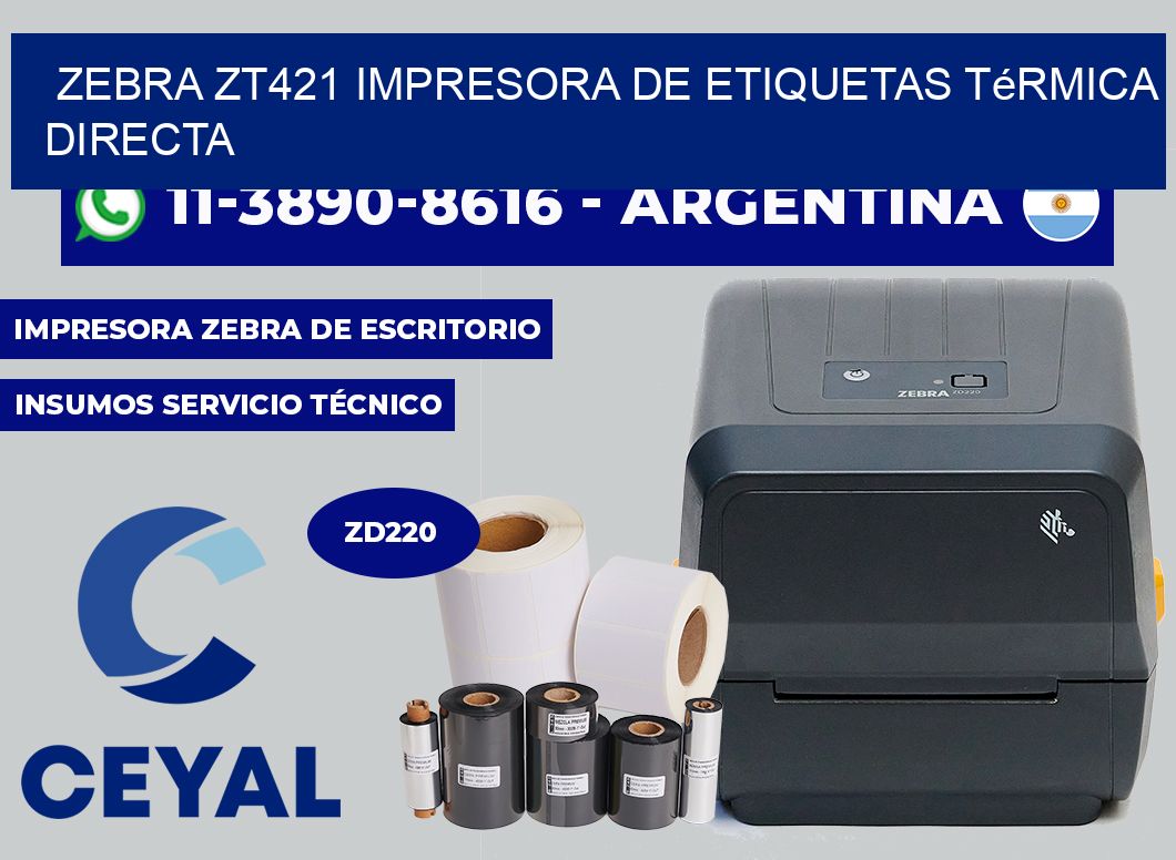 zebra ZT421 impresora de etiquetas térmica directa