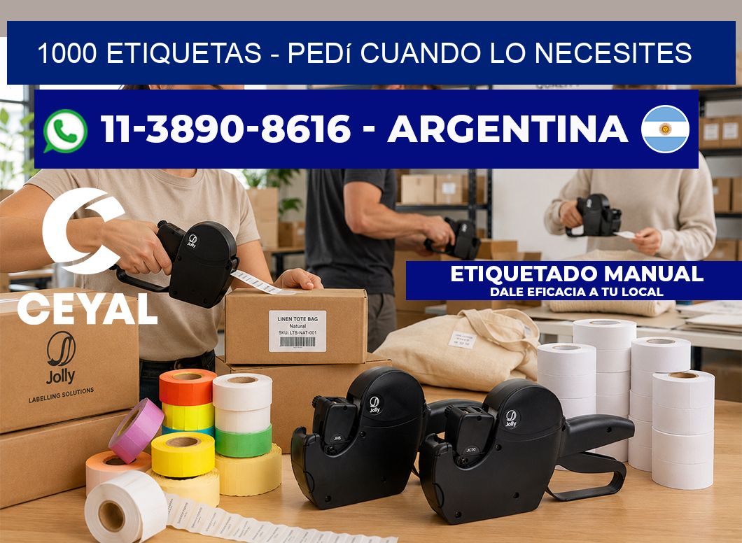 1000 ETIQUETAS - Pedí cuando lo necesites