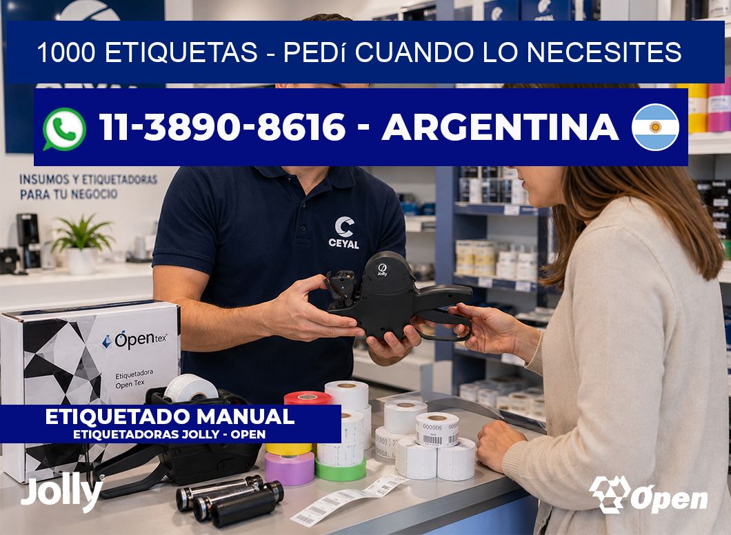 1000 ETIQUETAS - Pedí cuando lo necesites