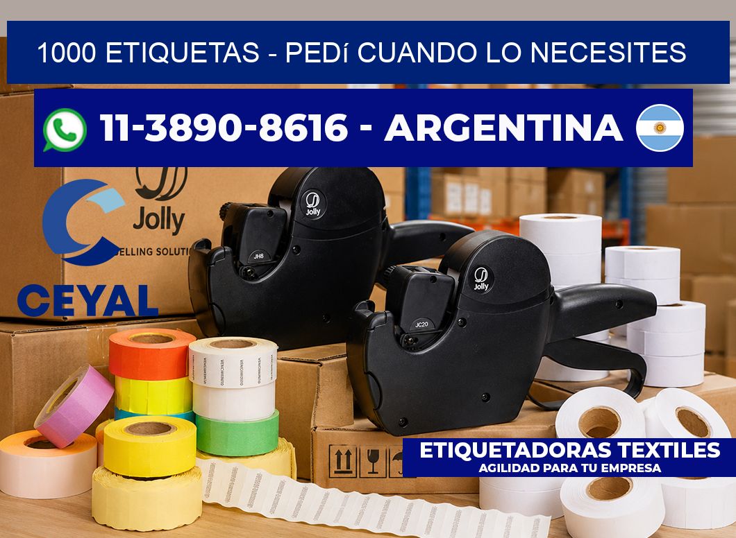 1000 ETIQUETAS – Pedí cuando lo necesites