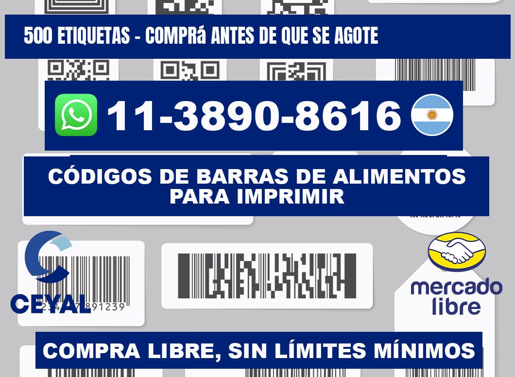 500 ETIQUETAS - Comprá antes de que se agote