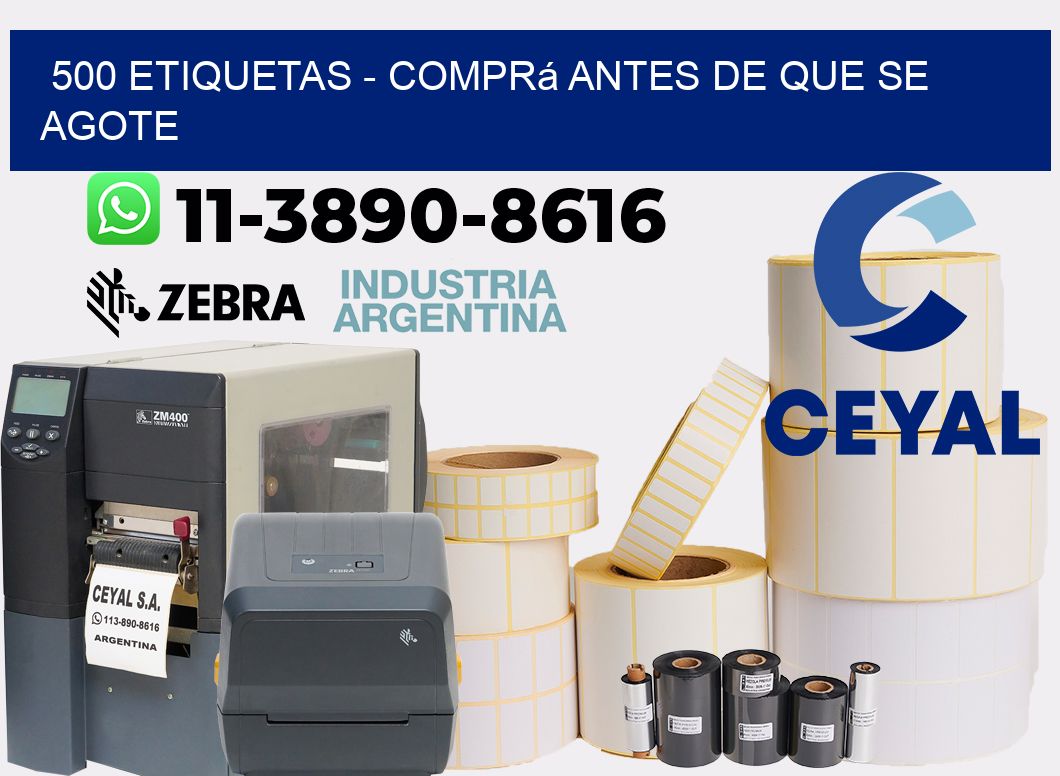 500 ETIQUETAS - Comprá antes de que se agote