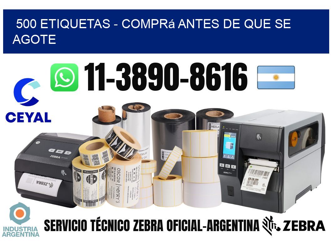 500 ETIQUETAS – Comprá antes de que se agote