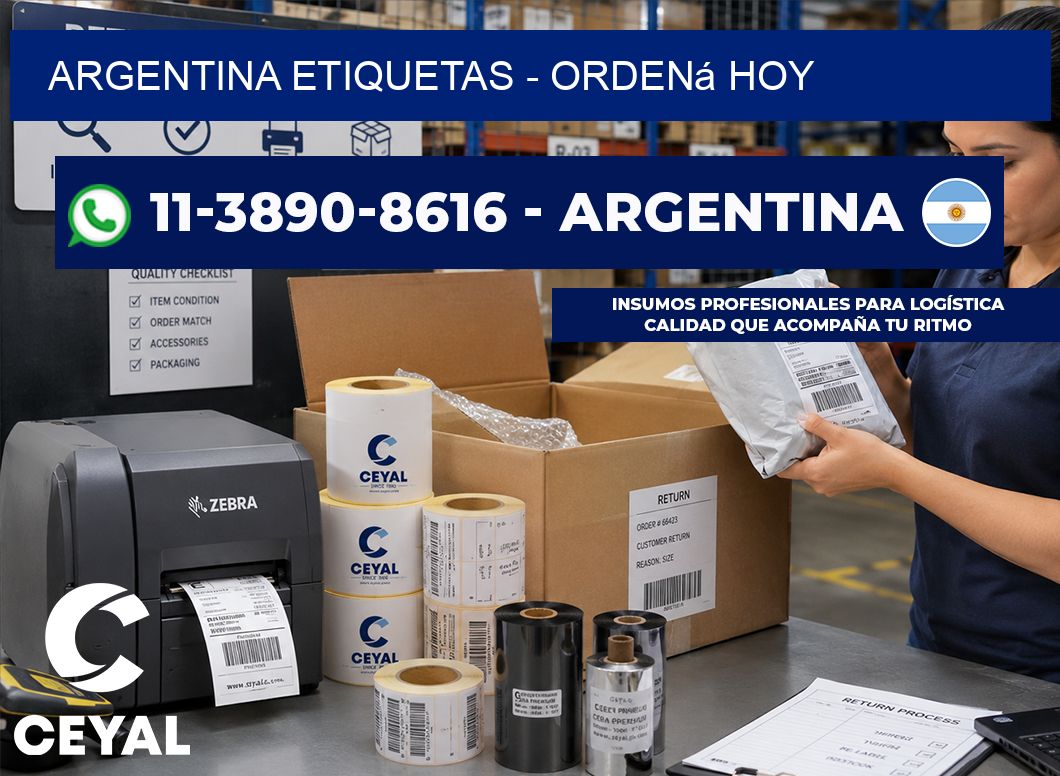 ARGENTINA ETIQUETAS - Ordená hoy