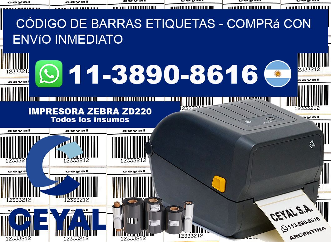 CÓDIGO DE BARRAS ETIQUETAS - Comprá con envío inmediato