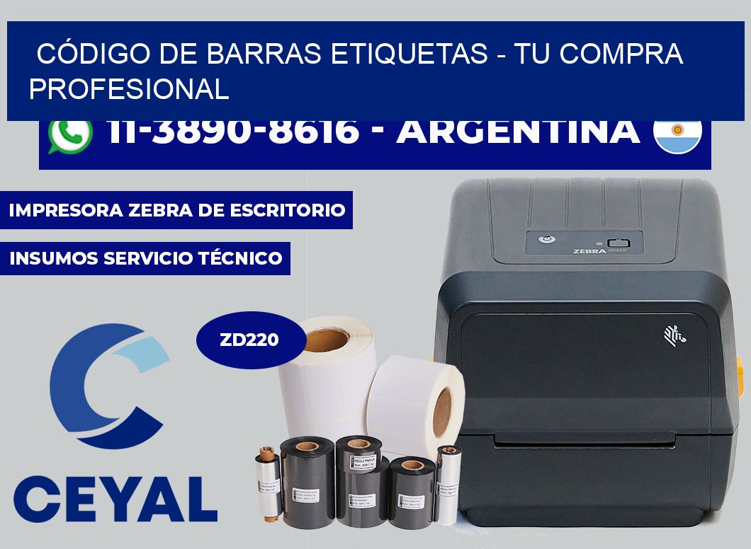 CÓDIGO DE BARRAS ETIQUETAS - Tu compra profesional