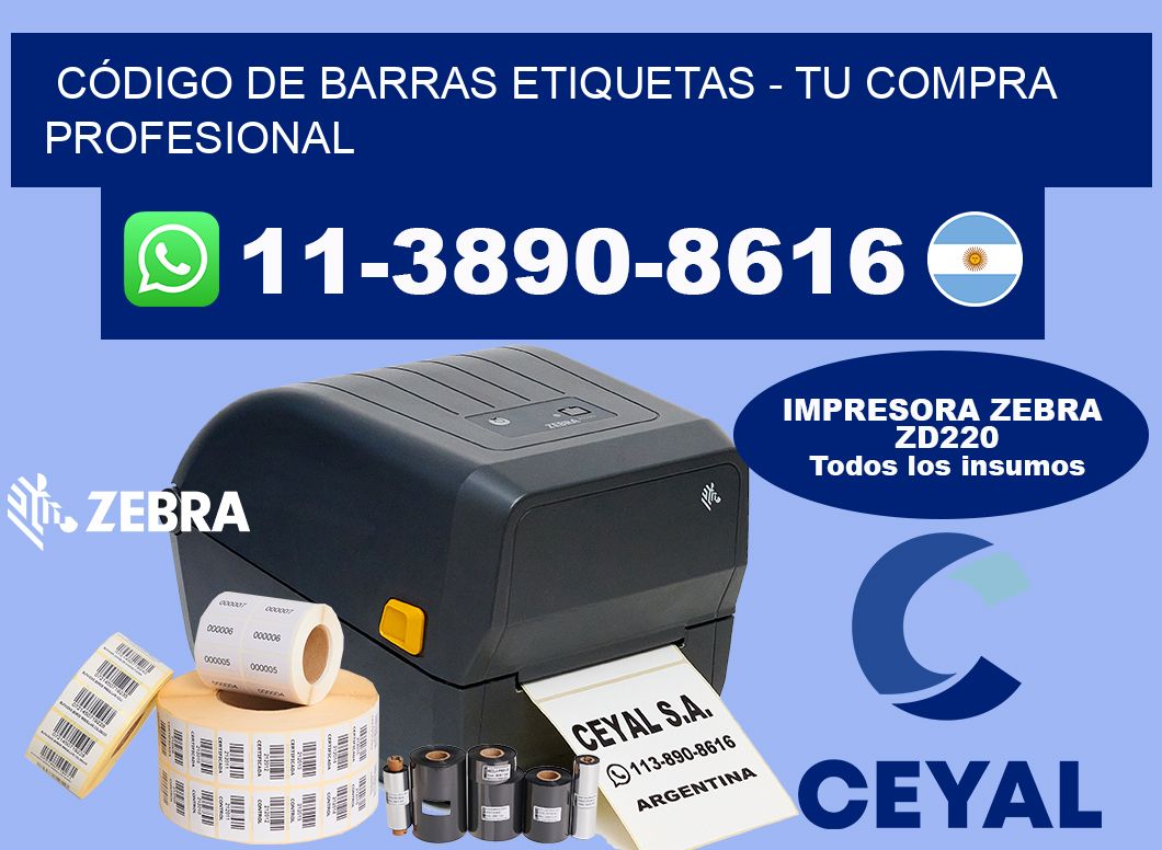 CÓDIGO DE BARRAS ETIQUETAS - Tu compra profesional