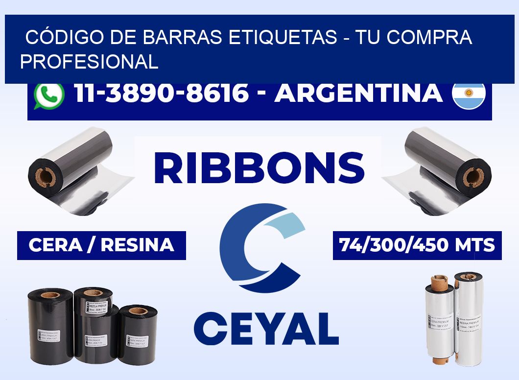 CÓDIGO DE BARRAS ETIQUETAS - Tu compra profesional