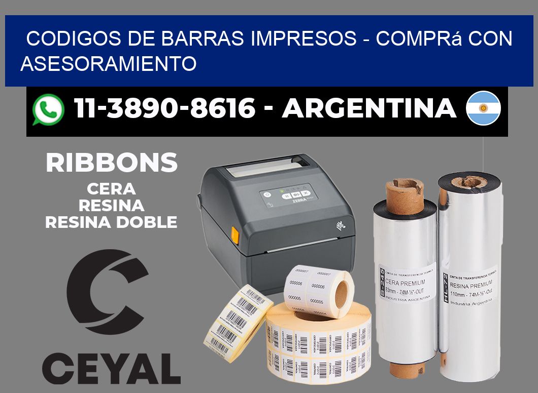 CODIGOS DE BARRAS IMPRESOS - Comprá con asesoramiento