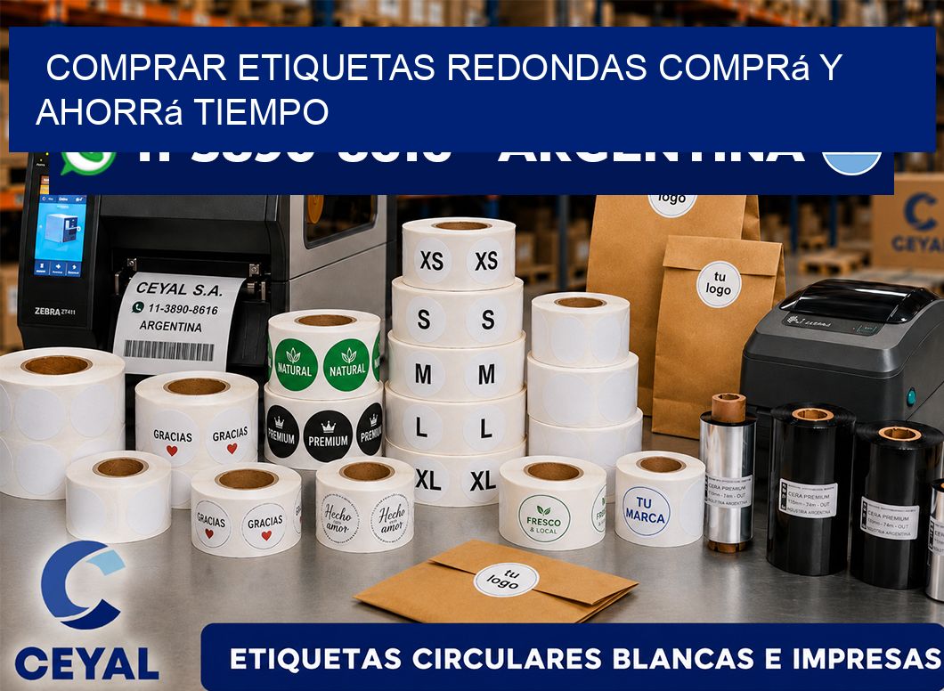 COMPRAR ETIQUETAS REDONDAS Comprá y ahorrá tiempo