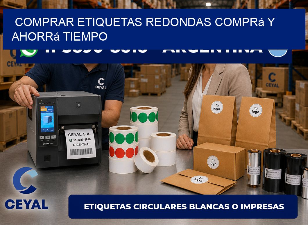 COMPRAR ETIQUETAS REDONDAS Comprá y ahorrá tiempo