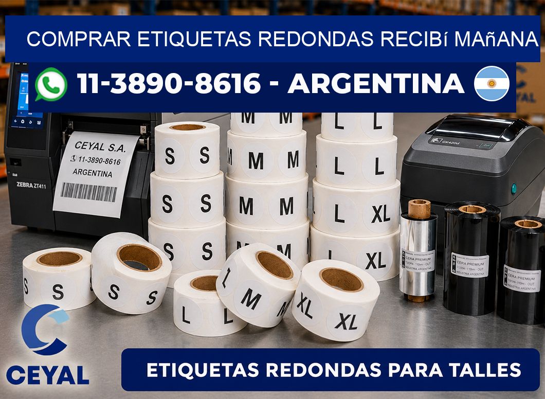 COMPRAR ETIQUETAS REDONDAS recibí mañana