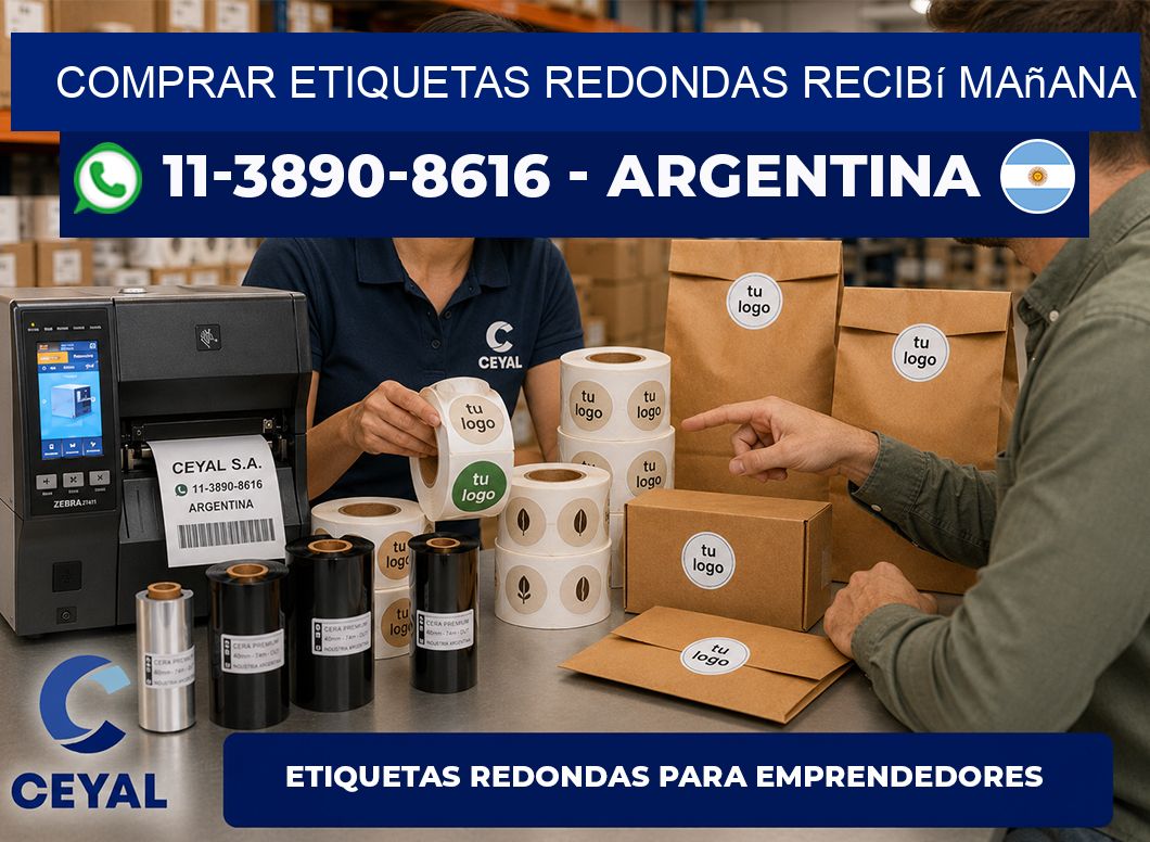 COMPRAR ETIQUETAS REDONDAS recibí mañana