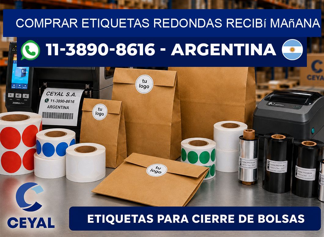 COMPRAR ETIQUETAS REDONDAS recibí mañana
