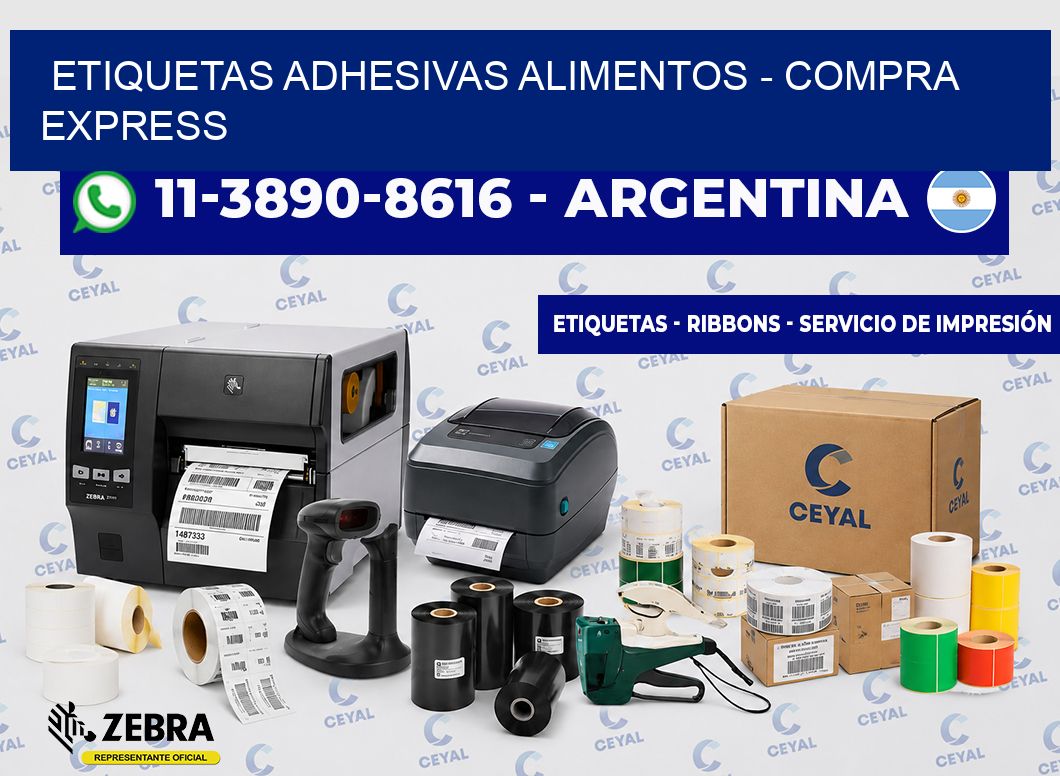 ETIQUETAS ADHESIVAS ALIMENTOS - Compra express