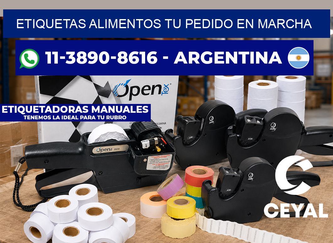 ETIQUETAS ALIMENTOS Tu pedido en marcha