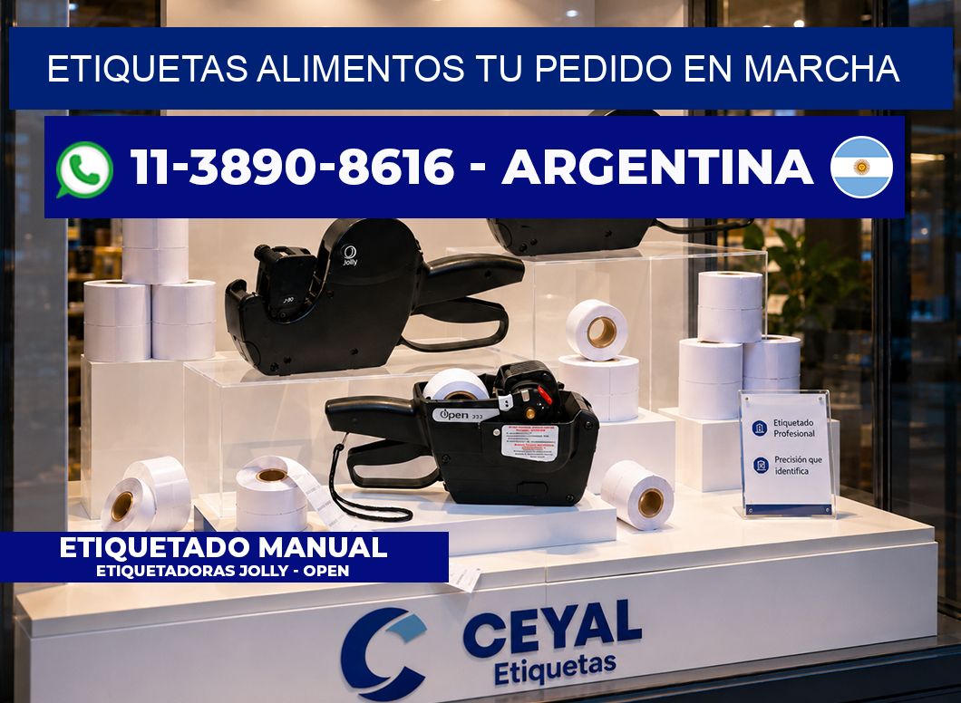 ETIQUETAS ALIMENTOS Tu pedido en marcha