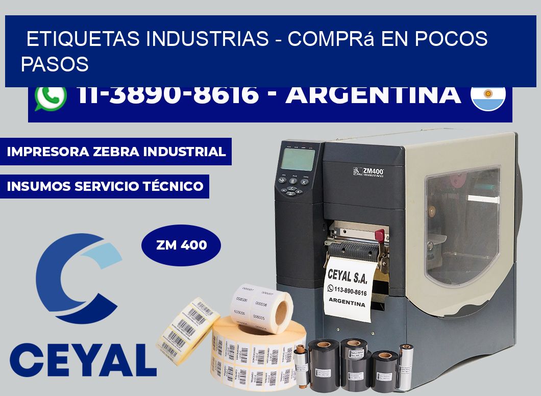 ETIQUETAS INDUSTRIAS - Comprá en pocos pasos