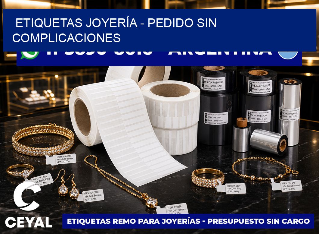 ETIQUETAS JOYERÍA - Pedido sin complicaciones