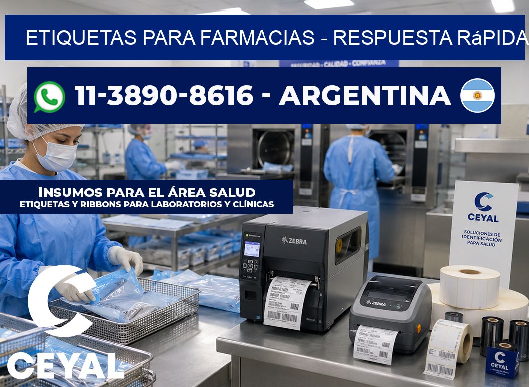 ETIQUETAS PARA FARMACIAS - Respuesta rápida