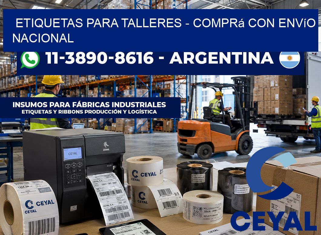 ETIQUETAS PARA TALLERES – Comprá con envío nacional