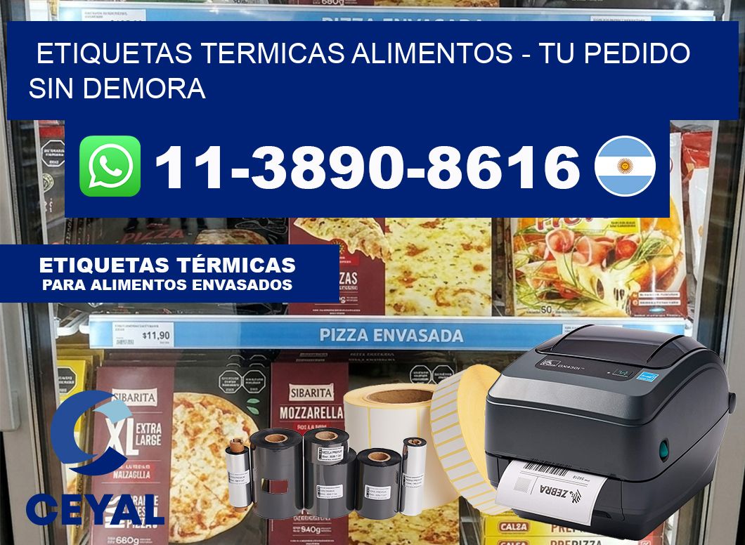 ETIQUETAS TERMICAS ALIMENTOS - Tu pedido sin demora