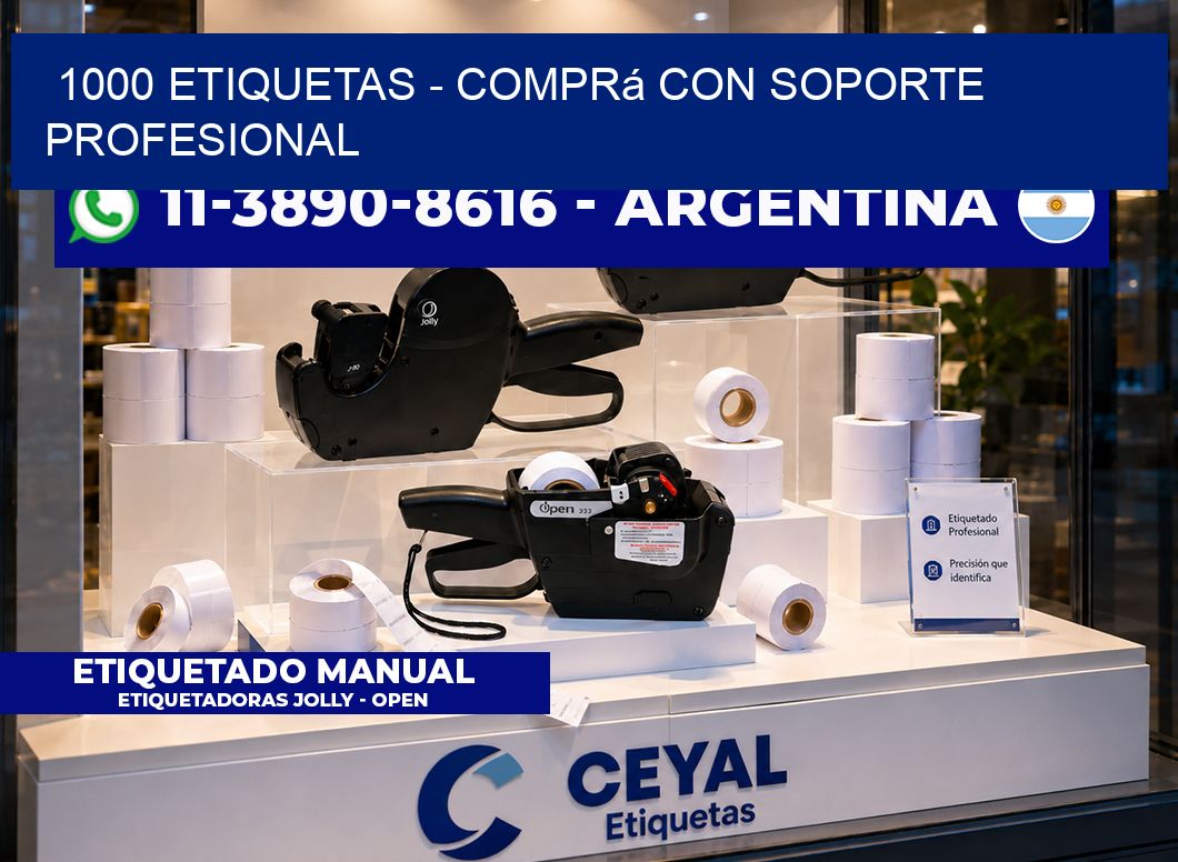 1000 ETIQUETAS - Comprá con soporte profesional