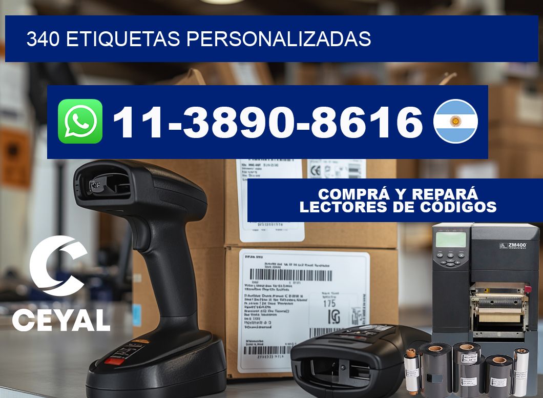 340 ETIQUETAS PERSONALIZADAS