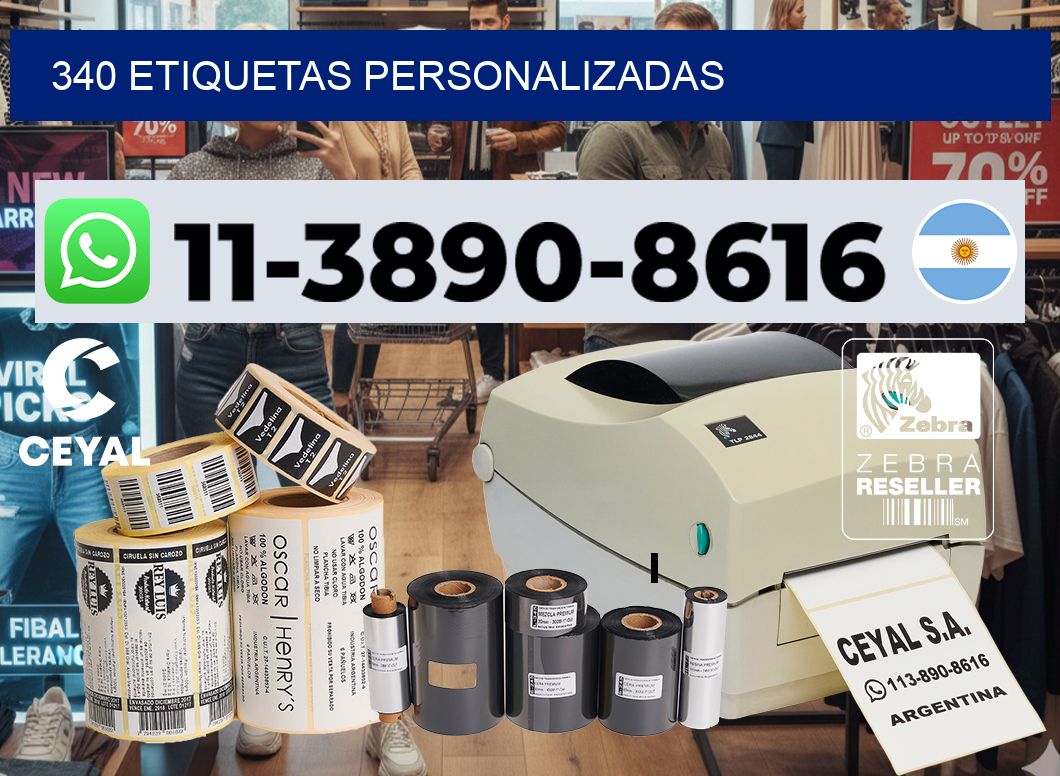 340 ETIQUETAS PERSONALIZADAS