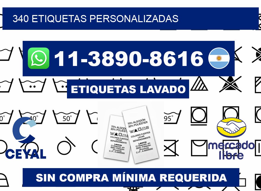 340 ETIQUETAS PERSONALIZADAS