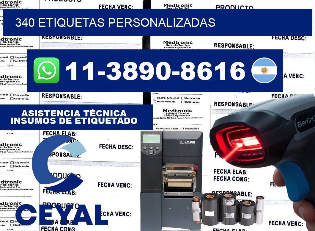 340 ETIQUETAS PERSONALIZADAS