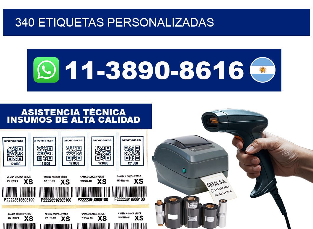340 ETIQUETAS PERSONALIZADAS