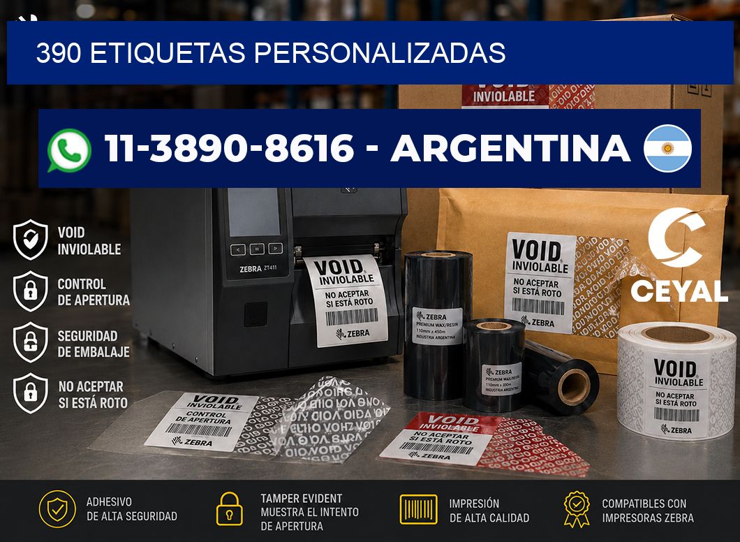 390 ETIQUETAS PERSONALIZADAS