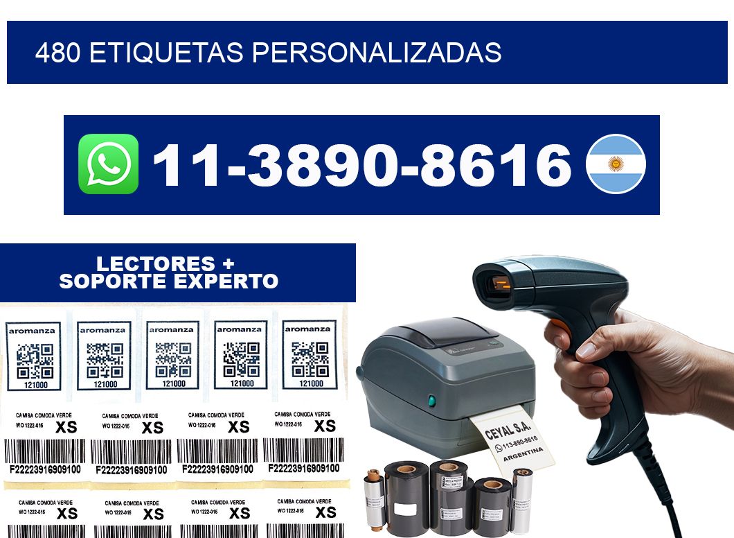 480 ETIQUETAS PERSONALIZADAS