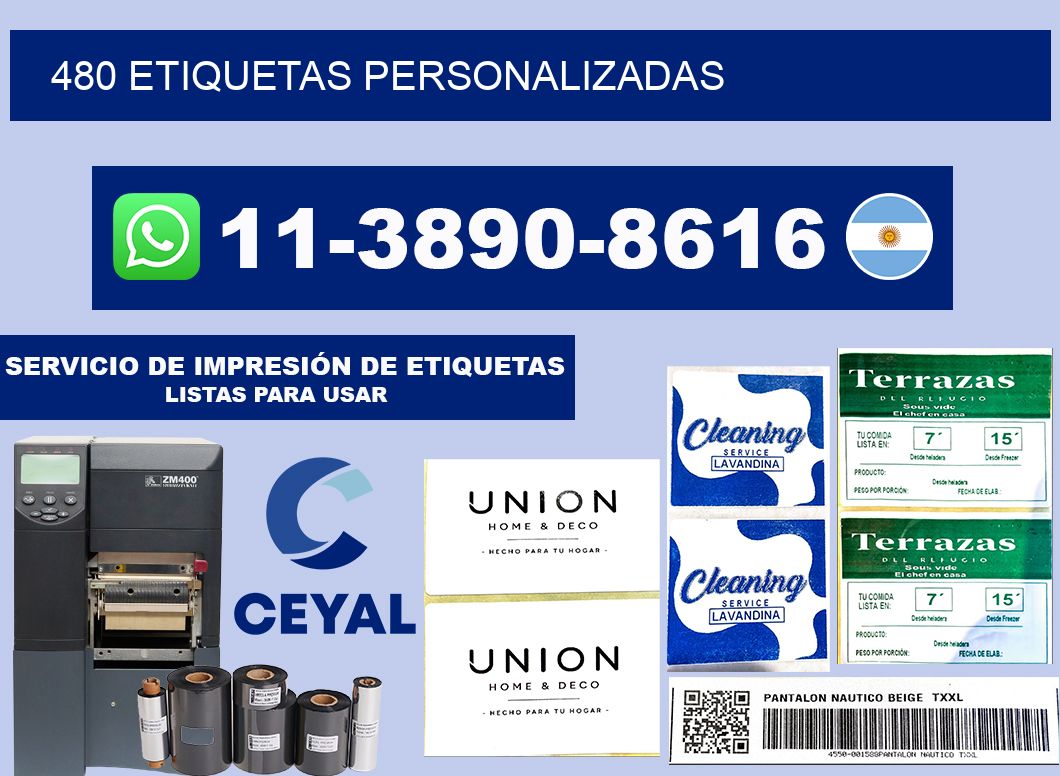 480 ETIQUETAS PERSONALIZADAS