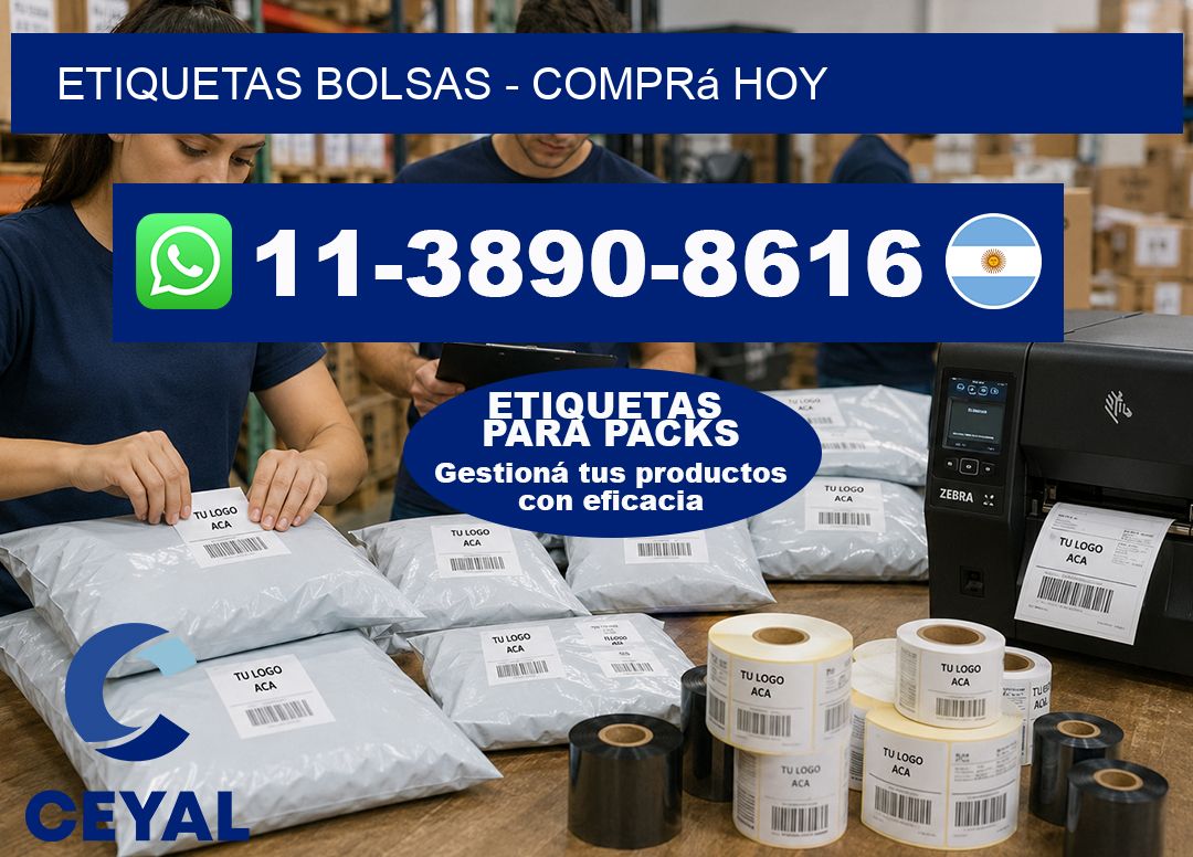 ETIQUETAS BOLSAS - Comprá hoy