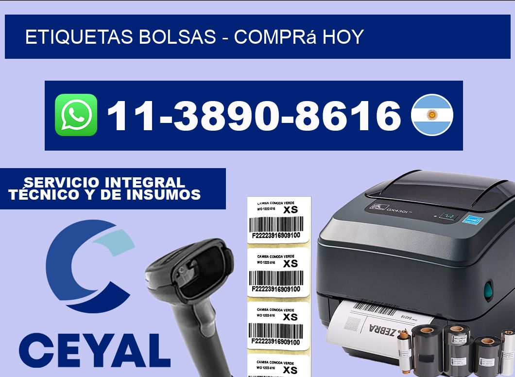 ETIQUETAS BOLSAS - Comprá hoy