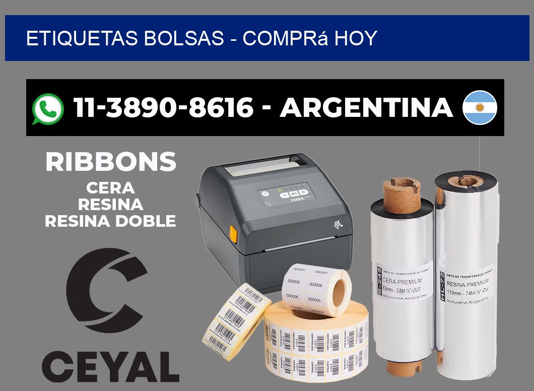 ETIQUETAS BOLSAS - Comprá hoy