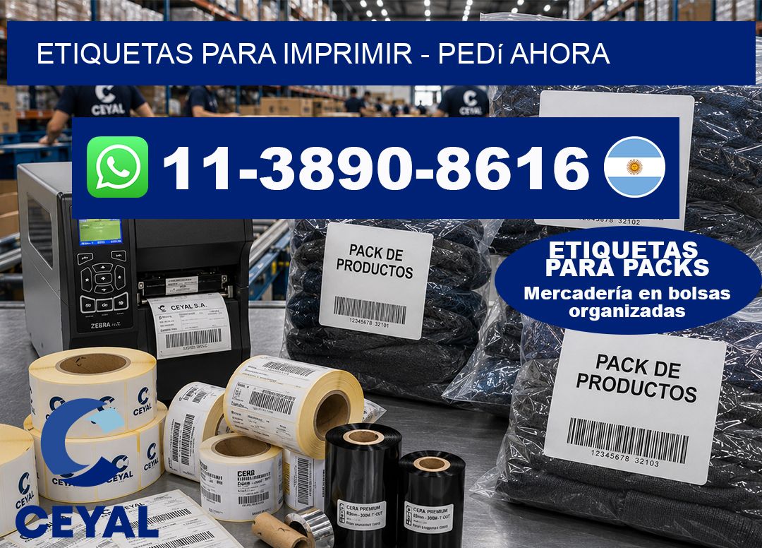 ETIQUETAS PARA IMPRIMIR - Pedí ahora