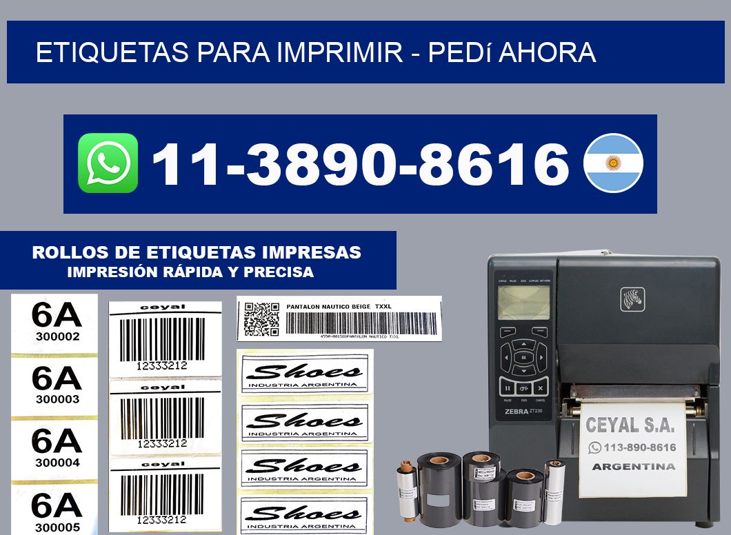 ETIQUETAS PARA IMPRIMIR - Pedí ahora