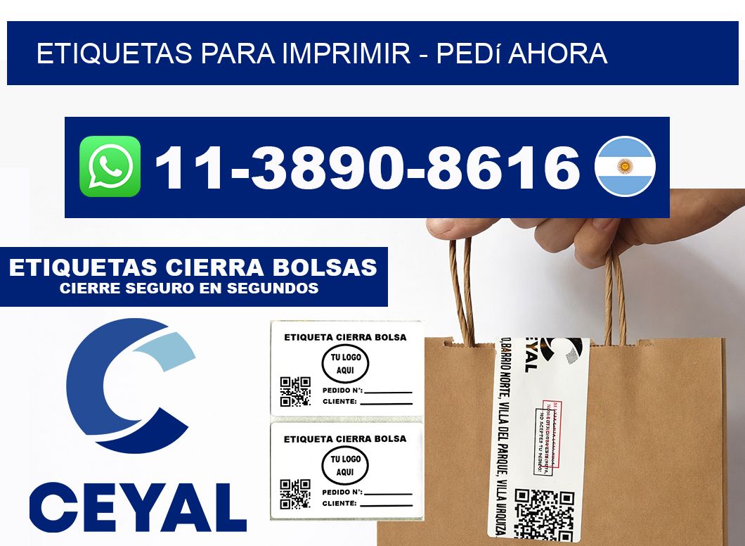 ETIQUETAS PARA IMPRIMIR - Pedí ahora