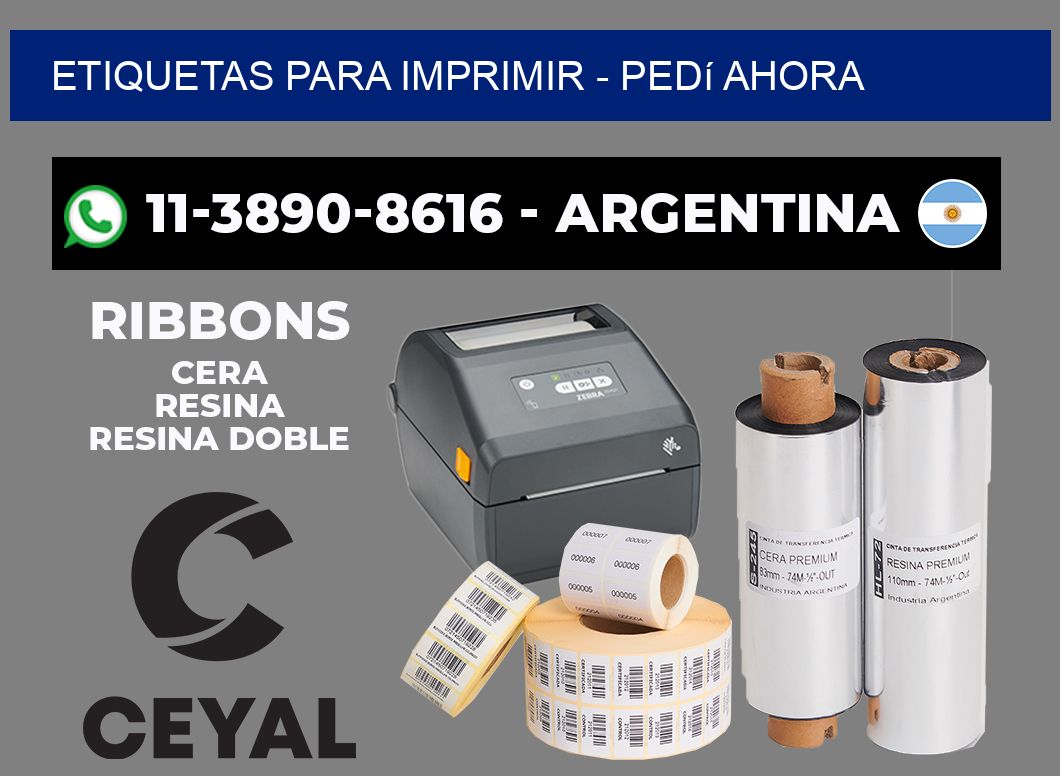 ETIQUETAS PARA IMPRIMIR - Pedí ahora